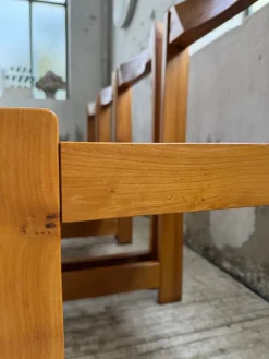 Pamono Elm Chairs in the style of Maison Regain, 1980s, Set of 4><noscript><img width=