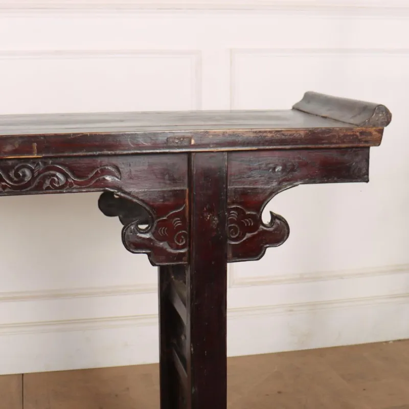 Pamono Elm Chinese Console Table, 1890s
