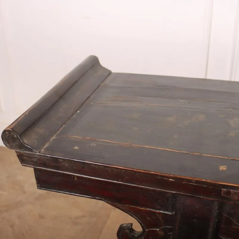 Pamono Elm Chinese Console Table, 1890s