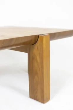 Pamono Elm Coffee Table by Luigi Gorgoni for Roche Bobois, 1980s><noscript><img width=