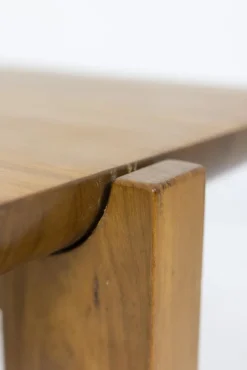 Pamono Elm Coffee Table by Luigi Gorgoni for Roche Bobois, 1980s><noscript><img width=