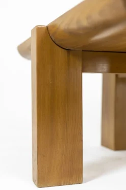 Pamono Elm Coffee Table by Luigi Gorgoni for Roche Bobois, 1980s><noscript><img width=