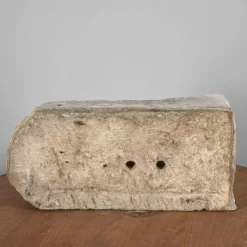 Pamono Elongated Stone Basin Carved from a Single Block with Double Hole><noscript><img width=