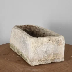 Pamono Elongated Stone Basin Carved from a Single Block with Double Hole><noscript><img width=