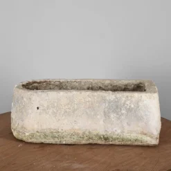 Pamono Elongated Stone Basin Carved from a Single Block with Double Hole><noscript><img width=