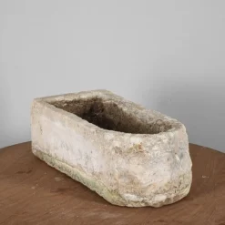 Pamono Elongated Stone Basin Carved from a Single Block with Double Hole><noscript><img width=