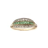 Outlet Pamono Emerald and Diamond Line Ring