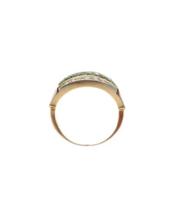 Outlet Pamono Emerald and Diamond Line Ring