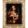Pamono Emilian School Artist, Madonna of the Milk, 17th Century, Oil on Canvas, Framed> Contemporary|Painting