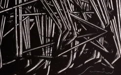 Pamono Emilio Scanavino, Tramature, Original Serigraph, 1970s><noscript><img width=