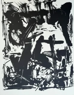 Pamono Emilio Vedova, Composition, 1966, Original Lithograph