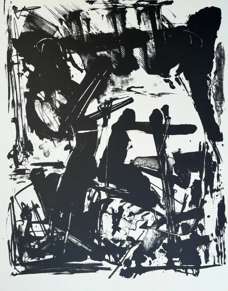 Pamono Emilio Vedova, Composition, 1966, Original Lithograph