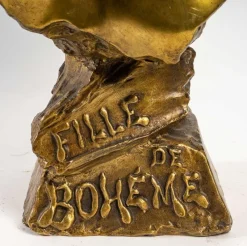 Pamono Emmanuel Villanis, Bust of a Woman, Bronze