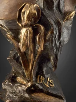 Pamono Emmanuel Villanis, Iris, 1890s, Bronze on Marble Base> Art Nouveau