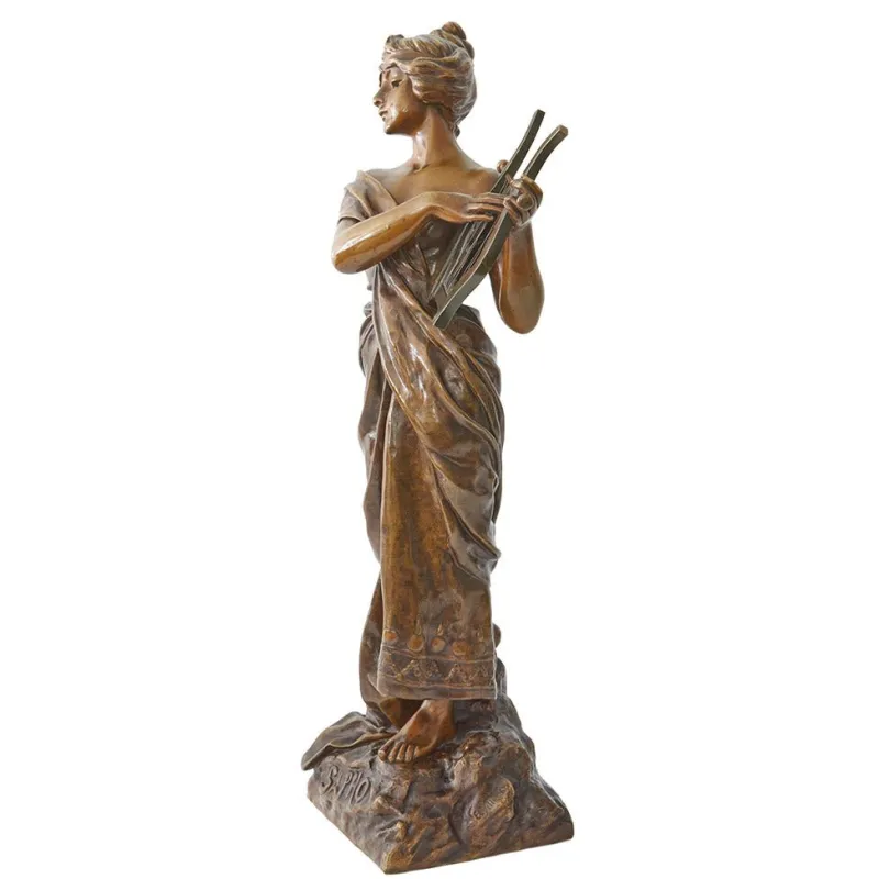 Pamono Emmanuel Villanis, Sappho, 1890s-1910s, Bronze> Art Nouveau