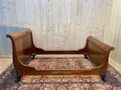 Pamono Empire Bed in Mahogany and Bronze> Beds & Bedroom Sets