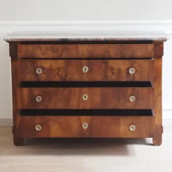 Best Pamono Empire Biedermeier Chest of Drawers with Marble