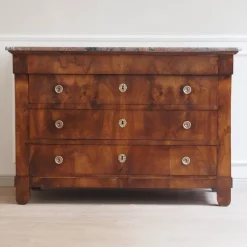 Best Pamono Empire Biedermeier Chest of Drawers with Marble