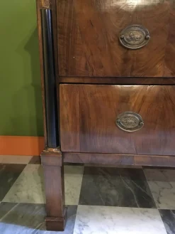 Pamono Empire Chest of Drawers in Walnut with Bronze Details, 18th Century><noscript><img width=