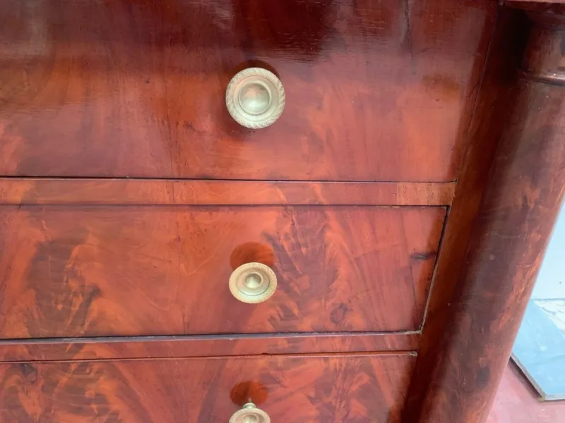 Pamono Empire Chest of Drawers with Detached Columns, 1800s> Dressers, Commodes & Chests