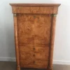 Outlet Pamono Empire Clapper Secretaire in Burr Walnut with Detached Columns and Secret Drawer, France, 1850s