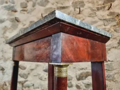 Pamono Empire Console Table in Mahogany Veneer with Marble Top, 1830s><noscript><img width=