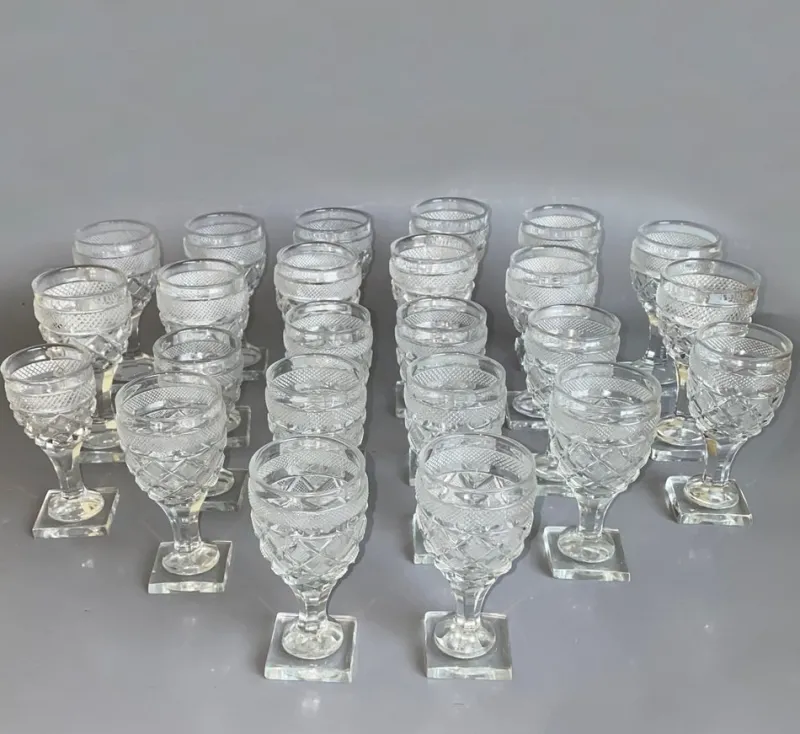 Pamono Empire Cut Crystal & Glass Set from Sainte Anne Crystal Factory, Belgium, 19th Century, Set of 175> Glassware