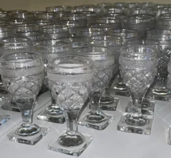 Pamono Empire Cut Crystal & Glass Set from Sainte Anne Crystal Factory, Belgium, 19th Century, Set of 175><noscript><img width=