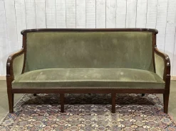 New Pamono Empire Mahogany Bench, 19th Century