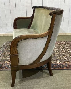 New Pamono Empire Mahogany Bench, 19th Century