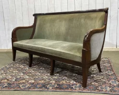 New Pamono Empire Mahogany Bench, 19th Century