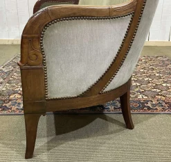 New Pamono Empire Mahogany Bench, 19th Century