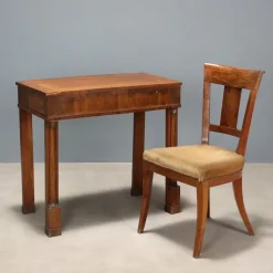 Pamono Empire Style Desk and Chair, Set of 2