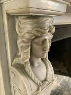 Best Pamono Empire Style Fireplace in Blue Turquin Marble