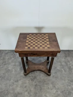 Pamono Empire Style Game Table in Mahogany><noscript><img width=