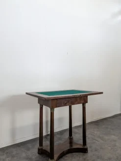 Pamono Empire Style Game Table in Mahogany><noscript><img width=