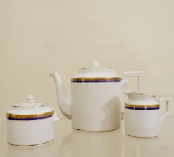 Pamono Empire Style Porcelain Tea Set by Richard Ginori, Set of 43><noscript><img width=