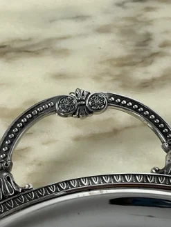 Pamono Empire Style Silver Tea or Coffee Service, Italy, 1980s, Set of 5><noscript><img width=