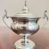 New Pamono Empire Style Sugar Bowl in Silver, Italy, 1950s