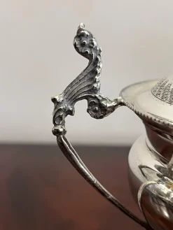 New Pamono Empire Style Sugar Bowl in Silver, Italy, 1950s