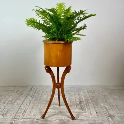Pamono Empire Style Swan-Neck Circular Fruitwood Jardinières, Set of 2><noscript><img width=