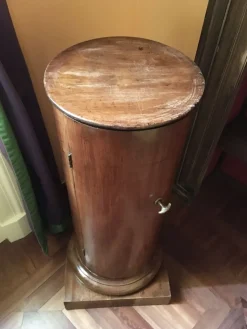 Pamono Empire Walnut Column with Door and Container, 1790s><noscript><img width=