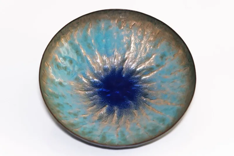 Clearance Pamono Enamel Bowl by Paolo De Poli, 1960s
