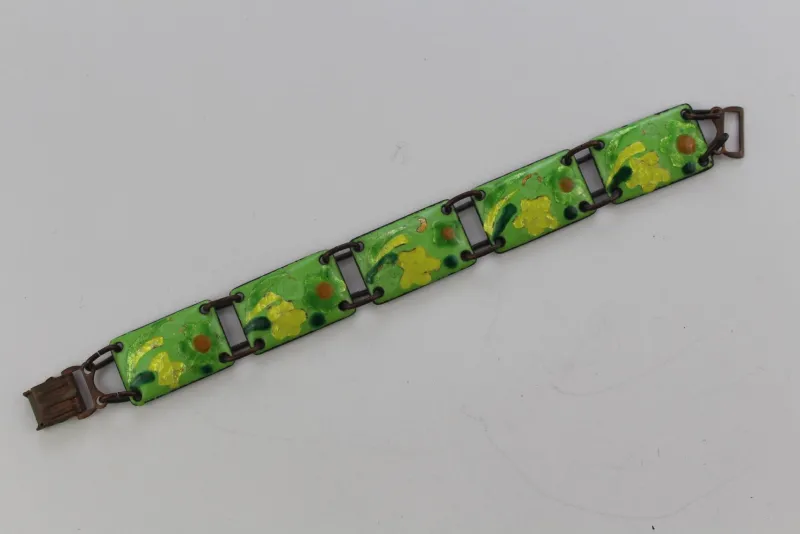 Online Pamono Enamel Bracelet from Atelier Casanova, 1950s