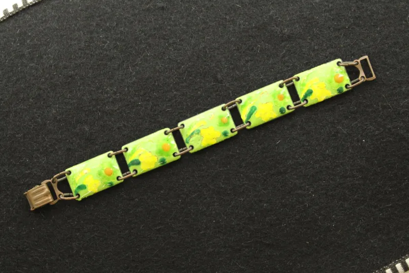 Online Pamono Enamel Bracelet from Atelier Casanova, 1950s