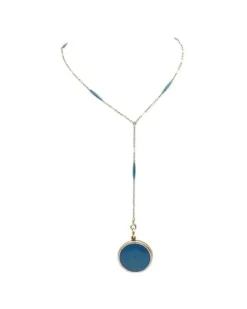 Pamono Enamel Photo Locket Necklace> Necklaces