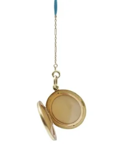 Pamono Enamel Photo Locket Necklace><noscript><img width=