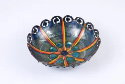 Pamono Enameled Copper Bowl by Studio Cellini Pesaro, Italy> Bowls