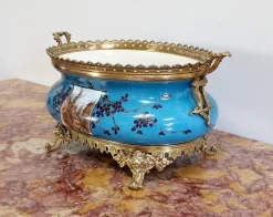 Online Pamono Enamelled Porcelain Planter, Late 19th-Century