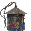 Discount Pamono English Arts & Crafts Glass, Lead & Hammered Sheet Metal Porch Lantern by Peter Marsh, 1950s